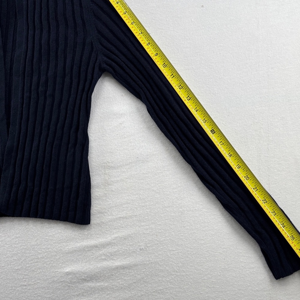 Morgane Le Fay Dark Blue Ribbed Cardigan - Size Large - Picture 6 of 12